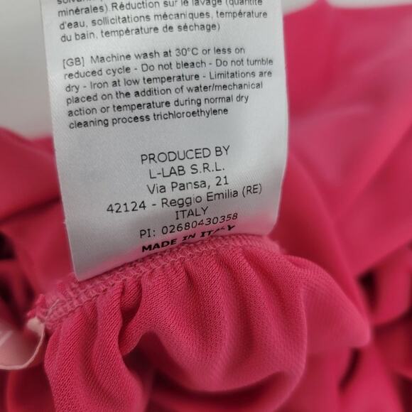 The Andamane Pink Asymmetrical Neck Irvin’s Draped Dress EUR Sz 40 (US 2-4) - Picture 6 of 9